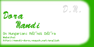 dora mandi business card